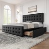 Whizmax Bed Frame with 4 Storage Drawers and Headboard, Faux Leather Upholstered Platform Bed Frame with Wooden Slats Support,  No Box Spring Needed - 2 of 4