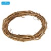 Unique Bargains Metal Door Window Decorations Hoop Round Rattan Wreaths 4 Pcs - 3 of 4