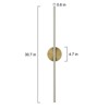 LLHZSY Minimalist Linear LED Vanity Light Dimmable Metal Gold Wall Light Sconce - 30 7/10"-3000K - 3 of 4