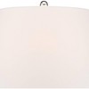 360 Lighting Coastal Table Lamps 26" High Set of 2 Clear Glass Fillable Steel White Tapered Shade for Living Room Family Bedroom Bedside - 2 of 4