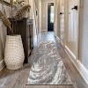 World Rug Gallery Marble Swirl Shag Rug – Blue – Medium Pile – Great for Living Room, Bedroom, or Entryway - BLUE 2'3"x12' - 2 of 4