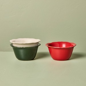 Set of 3 4.6" Stoneware Reactive Glaze Mini Bowls - Hearth & Hand™ with Magnolia - 1 of 3