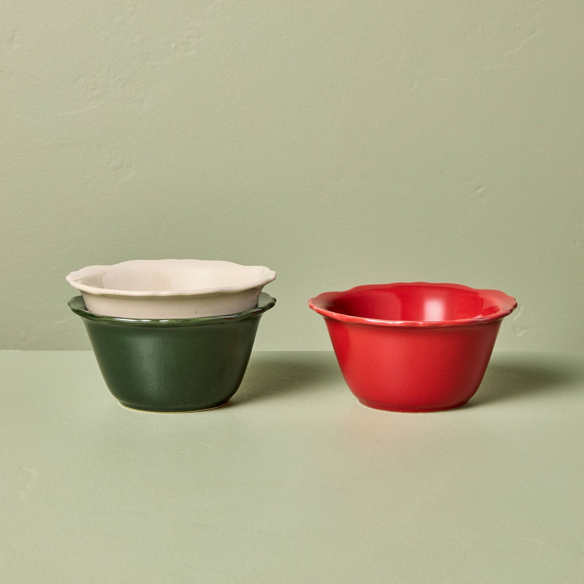 Set of 3 4.6" Stoneware Reactive Glaze Mini Bowls - Hearth & Hand™ with Magnolia