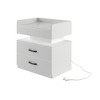 NicBex Nightstand with Adjustable LED Light, Modern Side Table with Solid Wood Frame and 2 Drawers,Bedside Table for Bedroom,Living Room - 4 of 4