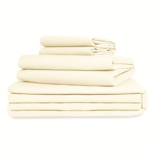 Delara GOTS Certified 100% Organic Cotton Percale 400TC Bedding Bundle, Moisture-Wicking, Smooth & Breathable Sheet Bundle - 1 of 4
