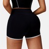 Anna-Kaci Active Active Women's High Waist Biker Shorts with Contrast Piping and Seamless Stretch Fabric - 4 of 4