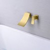 SUMERAIN Bathroom Waterfall Wall Mount Tub Faucet Set Bathtub Filler Single Handle, Brushed Gold - 4 of 4