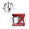Costway Tilt-Head Stand Mixer 7.5 Qt 6 Speed 660W with Dough Hook, Whisk & Beater Red - 3 of 4