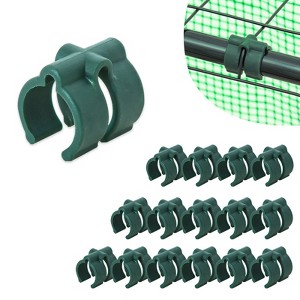 EAGLE PEAK Plastic Greenhouse Shelf Clips for 0.63 inch Tube, Pack of 16, Staging Shelf Rack Buckles - 1 of 4