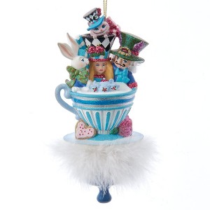 Kurt Adler 6.25-Inch Hollywood Hats Alice Teaparty Ornament - 1 of 4