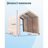 Motorcycle Shed 10FTx15FTx8FT with 200G PE Fabric, UV Resistant, Waterproof, Durable Steel Frame, Weather Resistant Car Shelter - 3 of 4