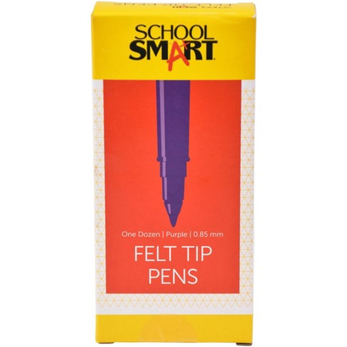 School Smart Ultra Fineliner Pen, 0.4 mm, Black Pack of 12