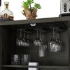 Wine Bar Cabinet for Liquor Glasses Industrial Coffee Cabinet with Wine Rack Sideboard Buffet Cabinet for Dinning Room Living Room Dark Gray - 2 of 4