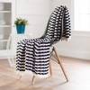 Chanasya Black White Stripe Knit Acrylic Throw Blanket (50x65 Inches) - 2 of 4
