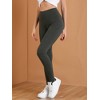 INSPIRE CHIC Women's Elastic Waistband Soft Gym Yoga Cotton Stirrup Pants Leggings - 4 of 4