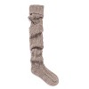 MUK LUKS Women's Cable Knit Over the Knee Socks - Driftwood/Pearl , OS (6 - 11) - 2 of 4
