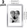 Americanflat 2 Pack of Picture Frames with Mat - Plexiglass Cover - 2 of 4