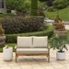 ARDEN Outdoor Loveseat Cushion Set, 48 x 24, Water repellent, Fade Resistant, Cushion Set for Couch, Bench, and Swing 48 x 24, Tan Leala - 2 of 4