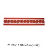 Unique Bargains Christmas Table Runner Christmas Large Flower Polyester Red White Green 71x14 Inch 1 Pc - 3 of 4