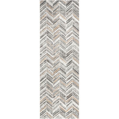 Nuloom Masha Striped 2x8 Runner Indoor Area Rug for Living Room Bedroom Dining Room Entryway Hallway Kitchen, Beige/Ivory