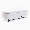 GlasFlength Ottomans and Benches Practical Long Stool Footstool Convenient for Storing Items Indoor Bench for Living Room, Beige, 57.1"*18.1"*13" - 2 of 4