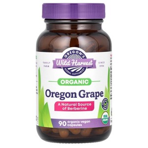 Oregon's Wild Harvest Organic Oregon Grape, 90 Organic Vegan Capsules (380 mg per Capsule) - 1 of 3