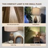 Itopfox Retro Farmhouse Table Lamp Set of 2 with Vintage Design for Living Room & Bedroom, Rustic Linen Bedside Nightstand Lamps - 2 of 4