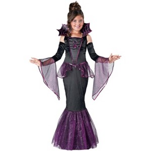 HalloweenCostumes.com Medium  Girl  Stunning Spiderella Kid's Costume, Black/Purple - 1 of 2