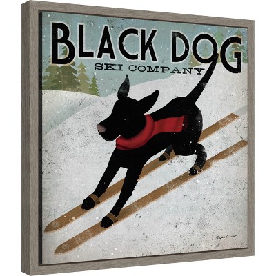 Black Dog Ski Company Vintage Canvas Wall Art, 16x16