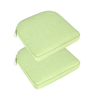 Aoodor Outdoor Dining Chair Cushions Set of 2, Waterproof Patio Furniture Seat Cushions, Outdoor Chair Pads with Ties - 1 of 4