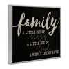 Stupell Industries Family Crazy Loud Love Inspirational Word Black Design Framed Giclee Art - 3 of 4