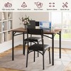 Dining Table Set for 4, 5 Piece Kitchen Table and Chairs for 4 with Upholstered Chairs, Rectangular Dining Room Table Set - 3 of 4