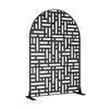 Lirago Arched Outdoor Privacy Screen Patio Decorative Screens 72"x47" Black - 4 of 4