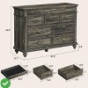 47" Wide Farmhouse 9 Drawer Dresser Chest of Drawers for Bedroom & Living Room Organization - 2 of 4