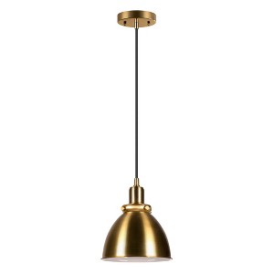 Hudson and Canal 8" Wide Pendant with Metal Shade - 1 of 4