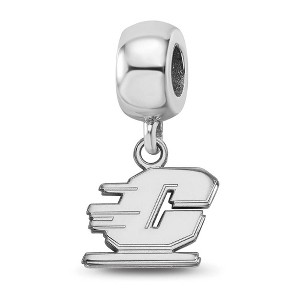 Black Bow Jewelry Sterling Silver Central Michigan Chippewas NCAA Bead Charm - 1 of 4