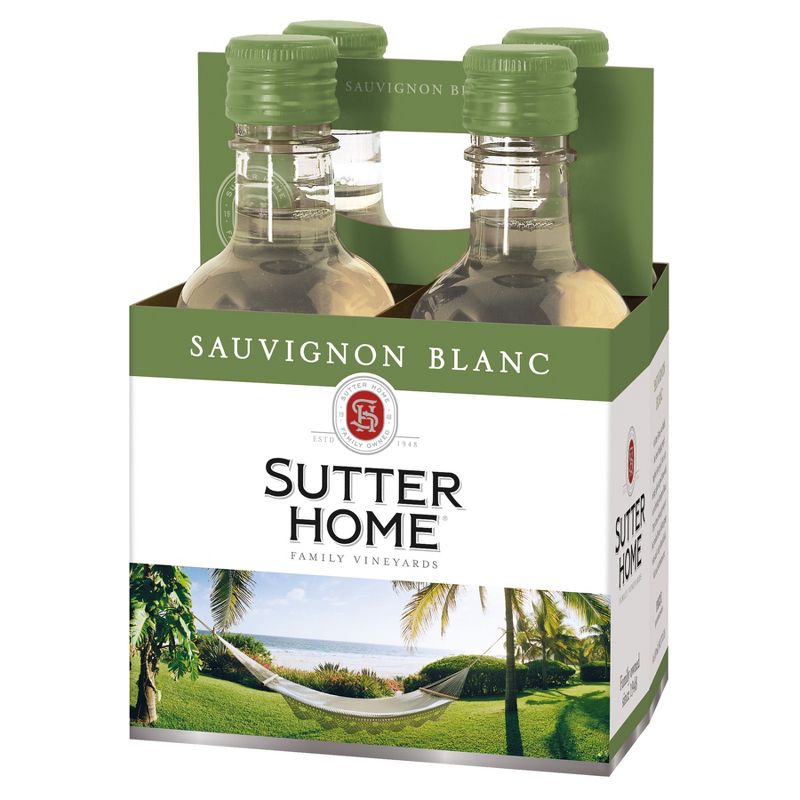 Sutter Home Sauvignon Blanc White Wine - 4pk/187ml Bottles, 1 of 9
