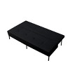 DOMETOUR  Convertible Futon Sofa Bed, Adjustable Back Upholstered Sleeper for Living Room Bedroom Furniture - 2 of 4
