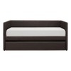 NicBex Twin Size Faux Leather Upholstered Daybed with Trundle,Sofa Bed Frame for Bedroom,Living Room,Apartment - 4 of 4