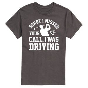 Men's - Instant Message - Sorry Missed Call Driving Golf Short Sleeve Graphic T-Shirt - 1 of 4