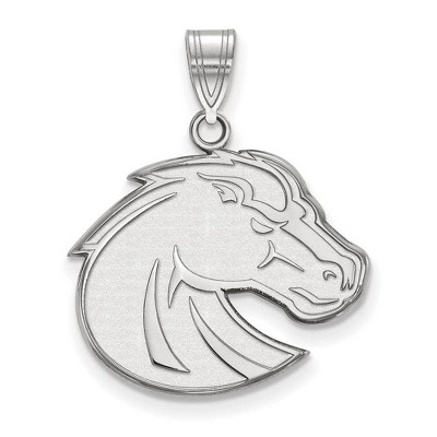 Black Bow Jewelry 10k White Gold Boise State Broncos NCAA Large Pendant