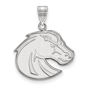 Black Bow Jewelry 10k White Gold Boise State Broncos NCAA Large Pendant - 1 of 3