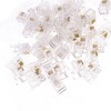 Unique Bargains Plastic Clear Standard Connection RJ9 Telephone Connector 50 Pcs - 4 of 4