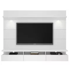 67.24" Cabrini Floating Wall Mount TV Stand for TVs up to 70" Gloss White - Manhattan Comfort