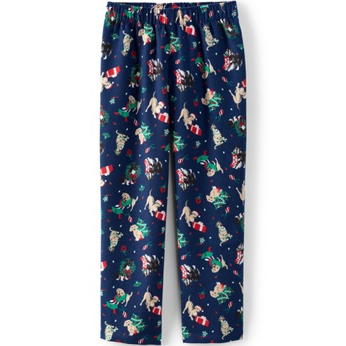 Lands' End Kids Flannel Pajama Pants - 14 - Deep Sea Navy Holiday Pups :  Target