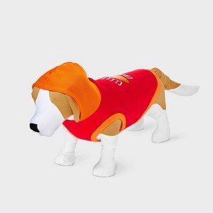 Thanksgiving Turkey Dog and Cat Hoodie Full Body Costume - Boots & Barkley™ Red - 1 of 4