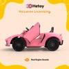 Ride on Car for Kids, 12V Battery Powered Sports Car with 2 Speeds, Parent Control, Sound System, LED Headlights and Hydraulic Doors for 3-8 - 2 of 4