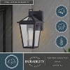 VAXCEL Derby Dusk to Dawn Matte Black Outdoor Wall Lantern Light Clear Glass Shade, LED Compatible - 3 of 4