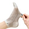 Anna-Kaci 3-Pack Women's Ribbed Cotton Ankle Socks with Embroidered Bear and Moisture-Wicking Comfort - 2 of 4