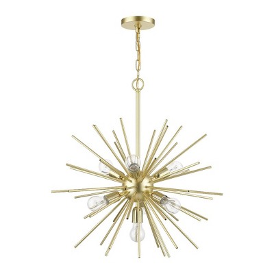 Livex Lighting Tribeca 7 - Light Pendant in  Soft Gold/Polished Brass